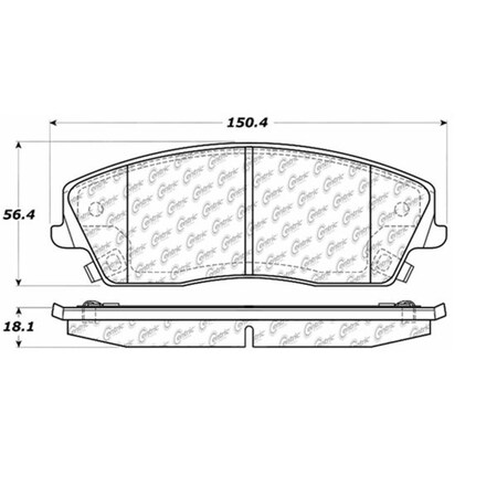 Centric Parts Posi-Quiet Ext. Wear Pad, 106.10560 106.10560